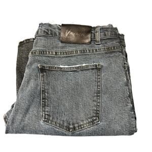 Valabasas Jeans Skinny Distressed Black & Blue Denim Button Fly Mens 40 (41x32)